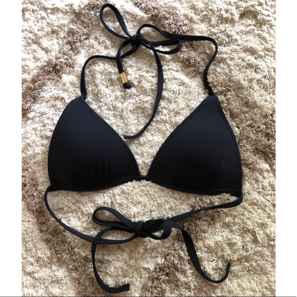 Voda Swim XS Black Push Up String Bikini Top
